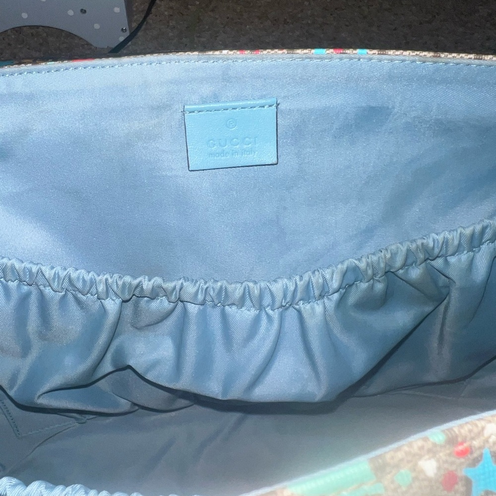Authentic Gucci Star Patterned Canvas Diaper Bag - image 2